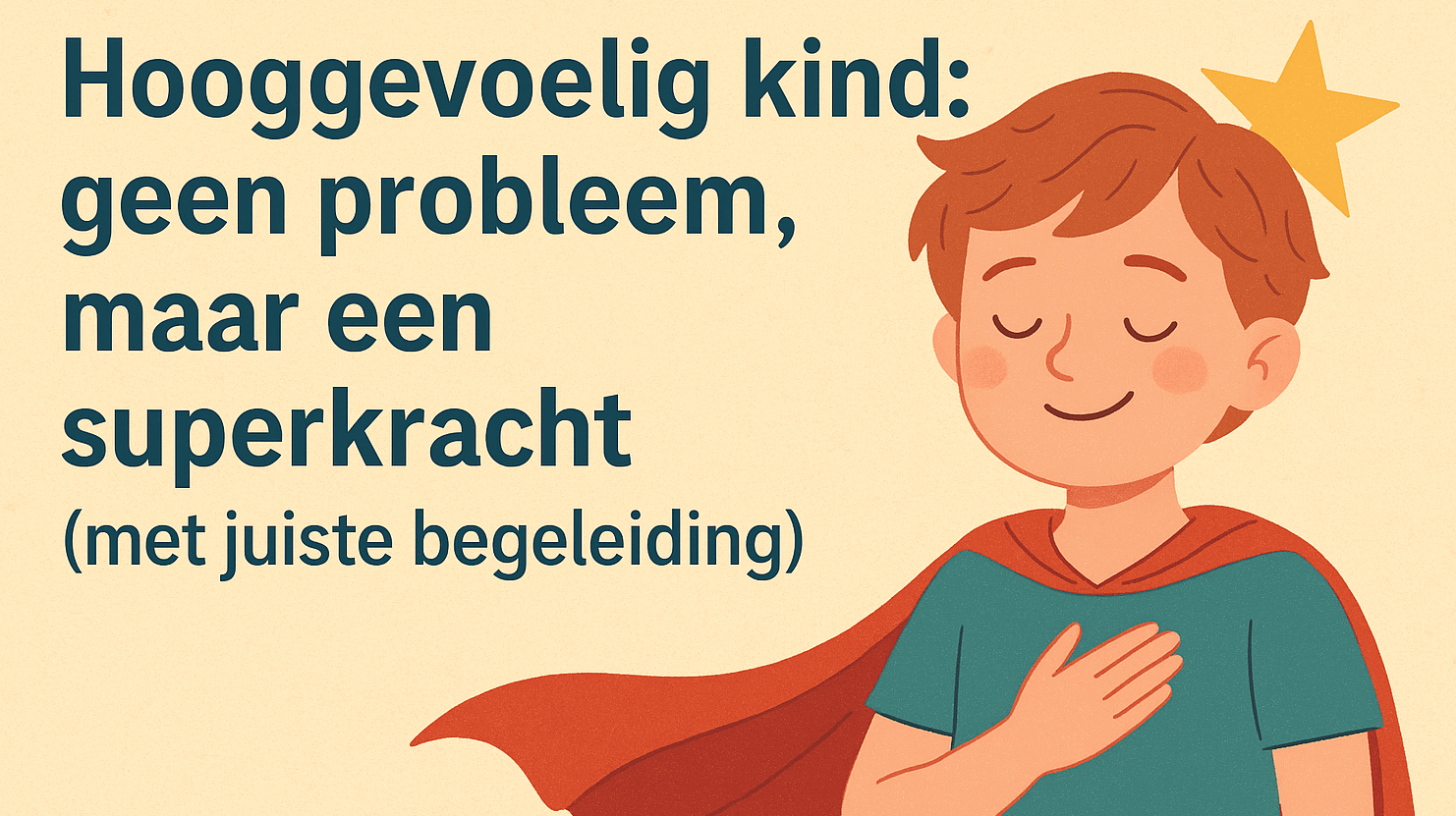 Hooggevoelig kind met superkracht cape, hsp, hsp kind