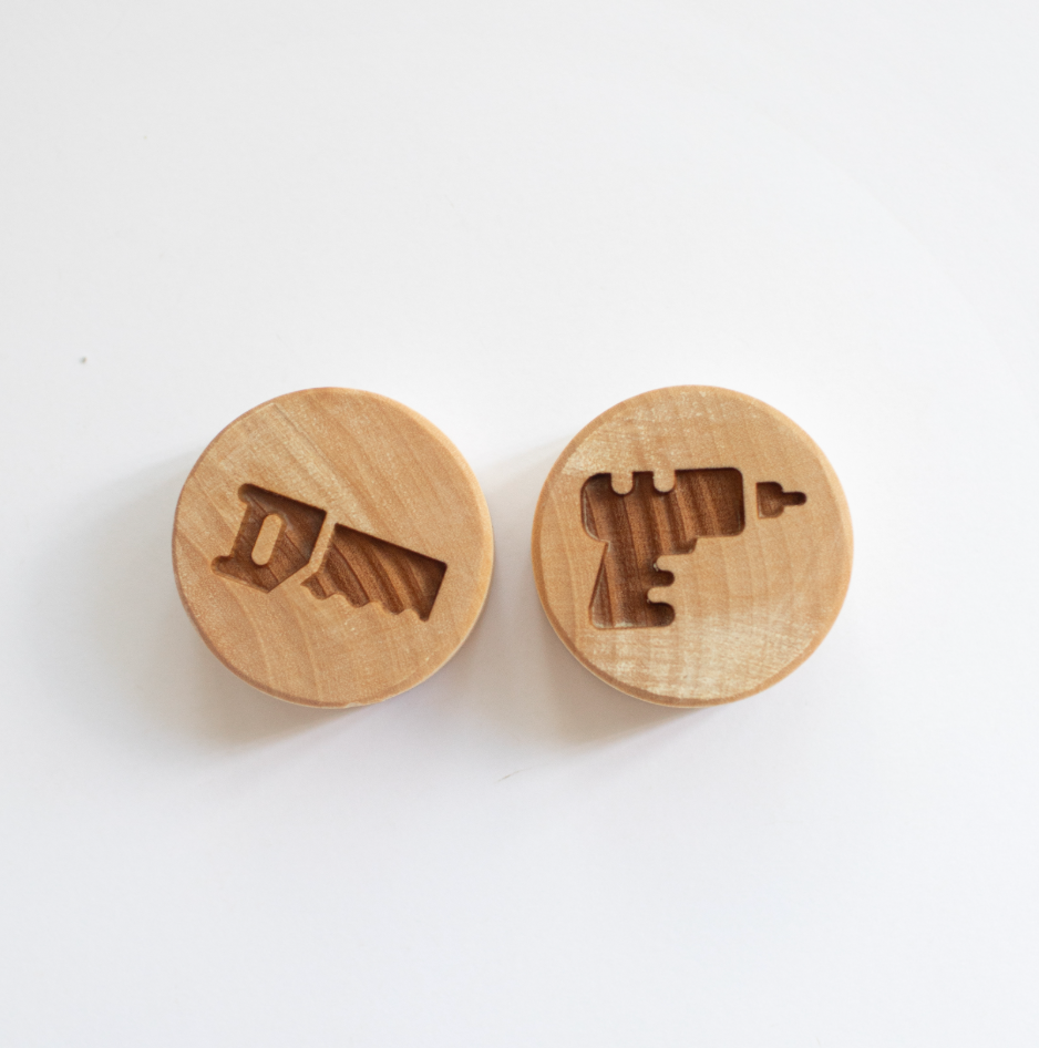 Houten stempelset - gereedschap