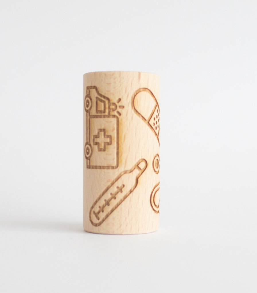 Houten roller - ziek zijn