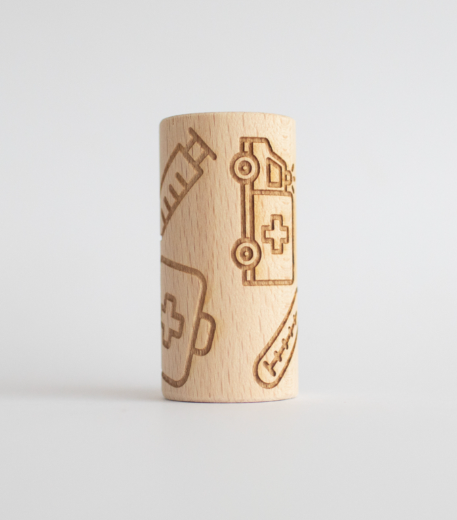 Houten roller - ziek zijn