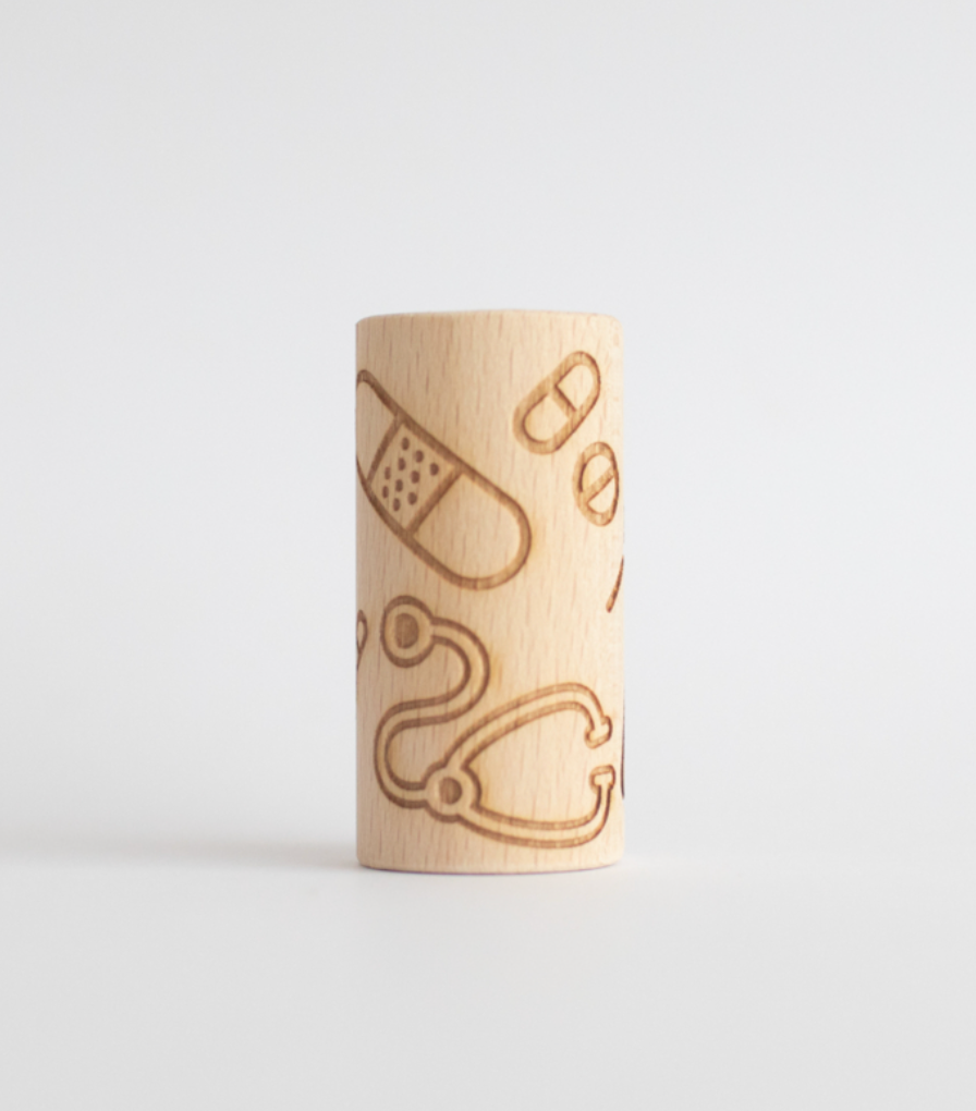 Houten roller - ziek zijn