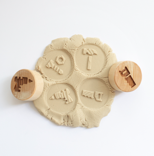 Houten stempelset - gereedschap