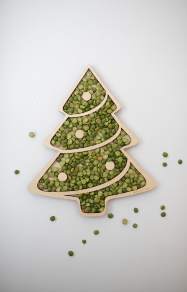 Houten speeltray - kerstboom