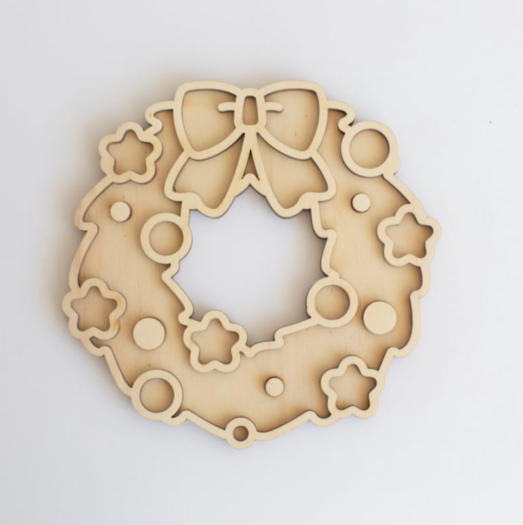 Houten speeltray - krans