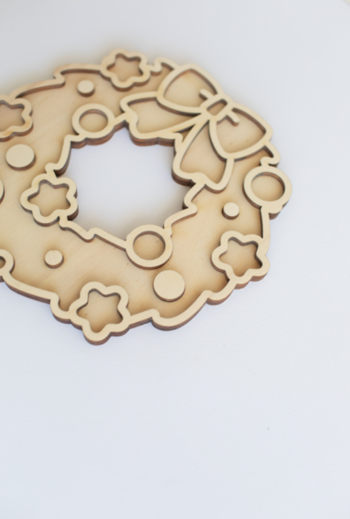 Houten speeltray - krans