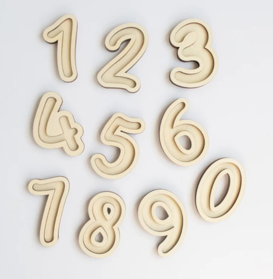 Houten speelset - cijfers 0-9