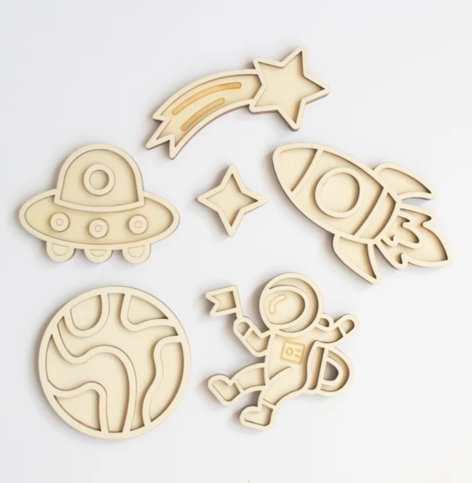 Houten speelset - de ruimte