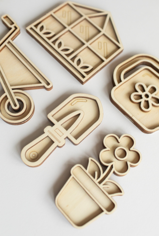 Houten speelset - de moestuin