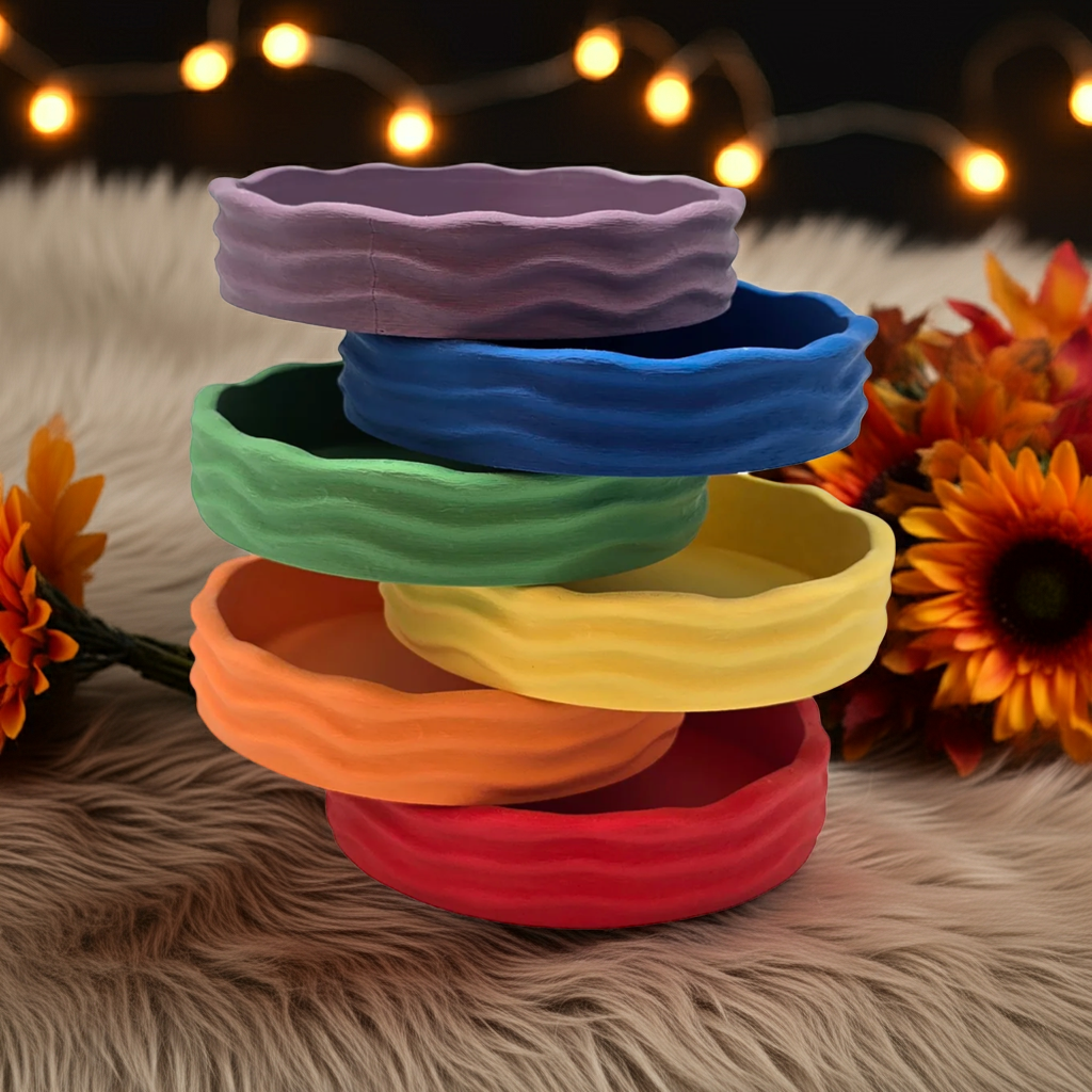 Grennn 'Wave' regenboogbakjes set